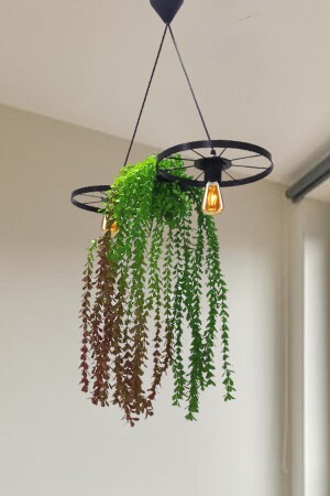 MNZ-دراجة عجلة الزهور وعاء الشنابل المعادن مصباح عجلة المكتب الوسطي الحديدي مقفل الشرفة المزخرفة مصباح السقف EBSTE - Bundera