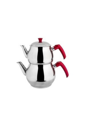 كوب شاي متوسط الحجم من فولاذ MNZ مع كوب شاي مزقق الأحمر ECO-0101O - DORA