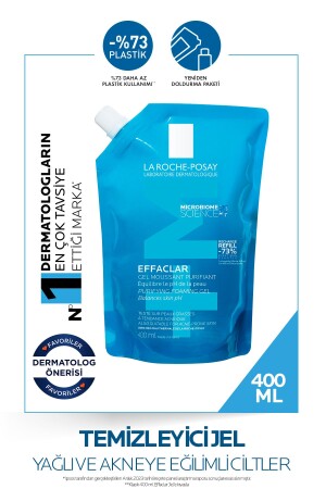 جيل تنظيف MNZ- Effaclar للجلد الزيت 400ml - إعادة ملء - La Roche Posay