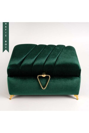 صندوق من طلاء من طلاء من طراز MNZ - خراط الصلاة + لون الصلاة + مجموعة هدية القرآن (حجم الحفيز - الخشية - خضراء - Elif- - Hayrat Neşriyat