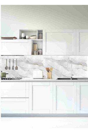 المكتب المطبخ MNZ الذهبية الممرة الوريد نمط طلاء ورق غطاء الملصق - Enginprint