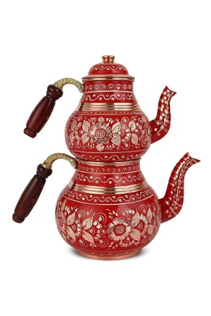 MNZ-تزيين مصنوع يدوي حجم كبير نحاس أحمر صبغة الشاي ERB-HPS520KRMZBKR - HepsiEvimde