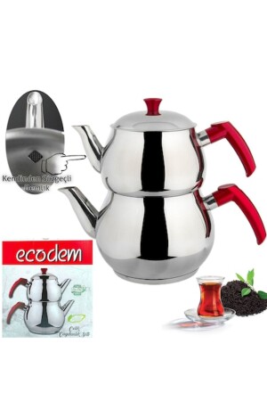 توابة الشاي من فولاذ MNZ توابة الشاي من اليد الحمراء مع صمام صغير الحجم ERY6501 - HAZARPAZAR