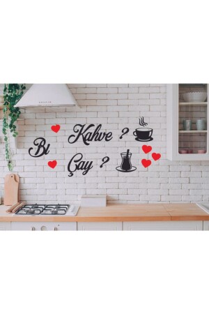 أزياء المطبخ المزخرفة من MNZ - شاي واحد، قهوة واحدة - Essa Tasarım