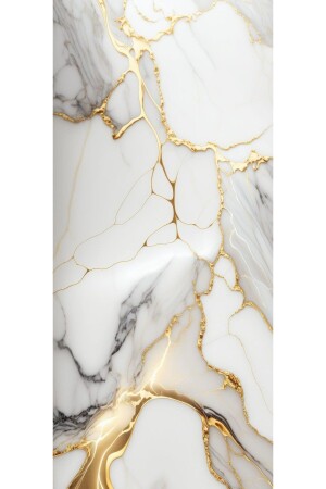 ملصق ورقية من الرخام المرمورية المزودة بالأنماط من الذهب من MNZ - Ev Aşkı