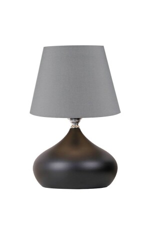 مصباح طاولة من قبعة أنثراكيت MNZ - شمعة معدنية واحدة ظل المصابيح الأسود EV-323 - EvLight