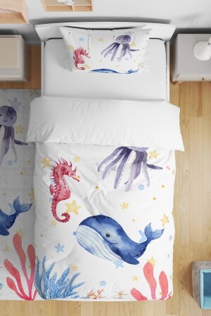 حيوانات بحر من نوع MNZ نمط واحد أطفال الأطفال ملابس السرير مجموعة evnev00032 - Evpanya