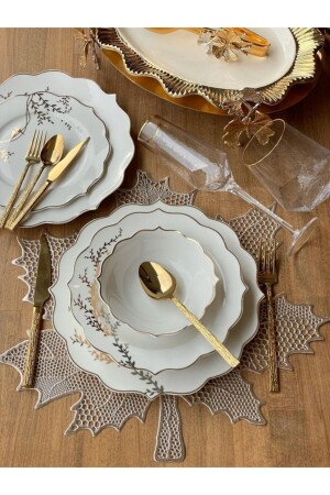 مجموعة من طعام العشاء من طراز MNZ (Evora) 24 قطعة لـ 6 أشخاص POR-101358 - ROSSEV