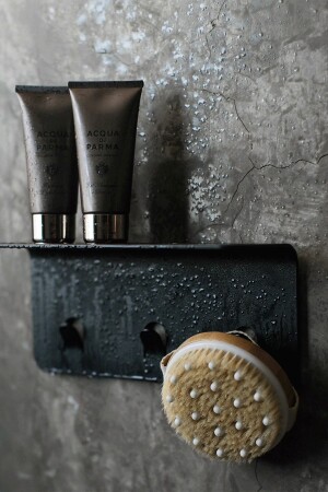 منظمة حمام معدنية من MNZ ، منظمة حمام ، رف حمام ، منظمة حمام أسود EVORG0012 - EVAY