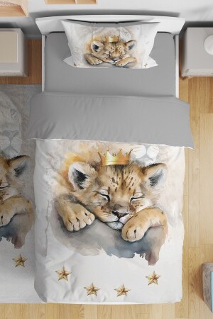 (MNZ) - (نومة الطفل الملك والأسد) - (مُختططة (بيباي كيدز) - (مُختططة غطاءة (داف - Evpanya