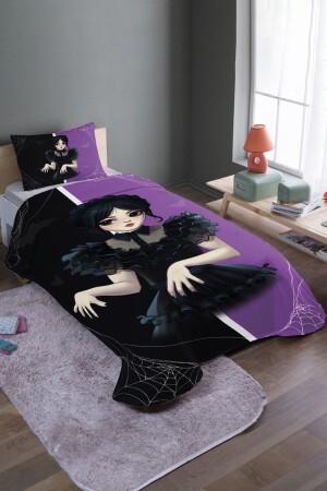 أزرق الأربعاء الأرجواني والأرجواني (MNZ) ، والتي تم تصميمها على شكل غطاء واحد ورفة السرير - Evpanya