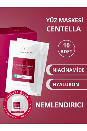 قناع MNZ- Face Mask 10 Sachet Centella Hyaluronic Acid مهدئة قناع الرطوبة 30 ml LT00023 - Luminate