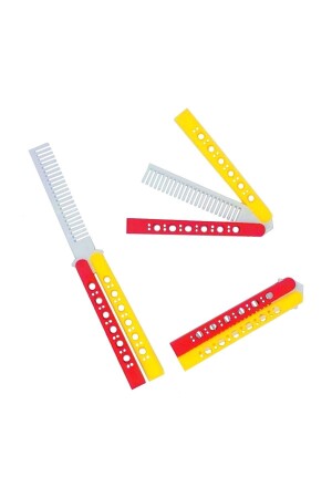 مُعزّف أحمر الصفراء من MNZ Fanatic Butterfly Knife شكل شرائح شعر مُصَنّع - Bihoavm