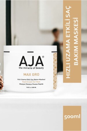 قناع رعاية الشعر الفعالة من قبل MNZ- Fast Growth Mask خاصة بالنمو البطيء وفقدان الشعر Max Gro 500ml - Aja