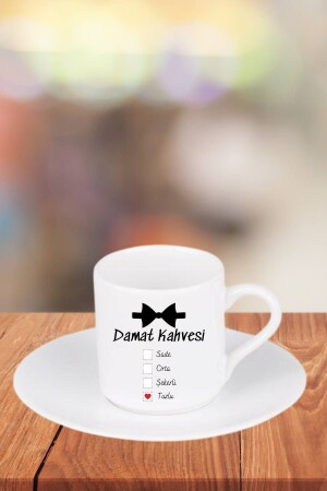 كوب قهوة العريس المملح من MNZ طباعة كوب قهوة تركية بيضاء FEKF1058 - Florence Event