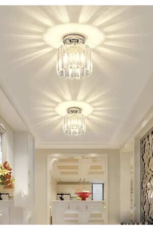 MNZ-الفخام السقف الكريستال الحجر الشنابل الكروم الممر المدخل الشنابل الحجم الكبير fico0036 - Fico Home