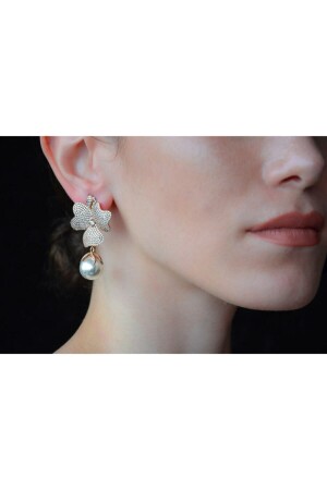 أرنقة زهرة من الفضة من MNZ مع لؤلؤ Fioralba - Bayemeyc