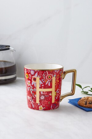 MNZ- Flowers H Letter Mug 350 ml 153 03. 06. 6921 - Karaca