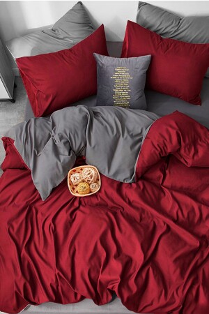 ورق مقبضات MNZ غطاء غطاء غطاء مقبضات مزدوجة حمراء FLR5657 - İQON