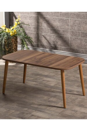 MNZ-مكتب القهوة الخشب المكسرة قدم مربع الجوز FMA417 - Aldın Aldın