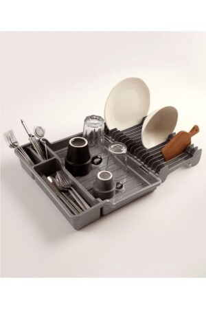 مرفق الأطباق المطيّق MNZ، مرفق القرعة، مرفق الأطباق الجافة المرفق الرمادي FT07101-G - Flosoft