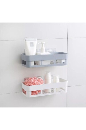 الجمعية السهلة من MNZ - الحمام الأبيض زاوية الشامبو حامل الزاوية حامل الحمام رف البلاستيك - Geldimicom