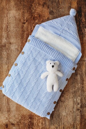 MNZ-[نكتب الاسم الذي تريده بالخيط] سادة الطفل المزرق الخياطة البلاش الخياطة المولود حديثا - Genel Markalar