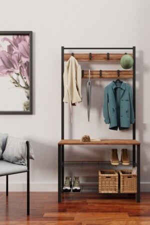 MNZ-- رف المعدن المعطف، رف الملابس، غرفة الملابس، رف الأحذية GGMBVSTYR001 - Gaga Mobilya