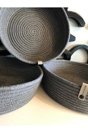 MNZ-- سلة غراي ويكر - منظمة المطبخ والحمام - مجموعة سلة متعددة الأغراض - سلة مناشفة - - Glass Home