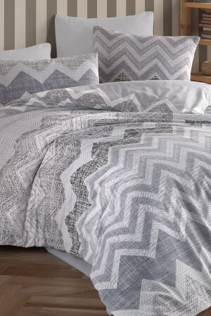 مجموعة غطاء من غطاء من غطاء MNZ - هندسة مزدوجة مع ورق معصمة - GRM0061 الرمادي - GARDEN ROOM