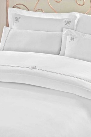 مجموعة غلافات الساتين الكلاسيكية المزدوجة من MNZ - Güher ctn701 - Cotton Box