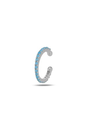 MNZ- الفضة الروديوم والحجر التركيزة المضغوطة الغضروف الأذن الوسمية - Söğütlü Silver