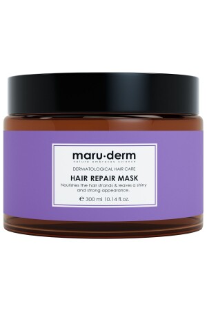 قناع الشعر MNZ- Hair Mask إصلاح الشعر قناع الشعر 300 مل تلف الشعر الضعيف نباتية - Maru.Derm