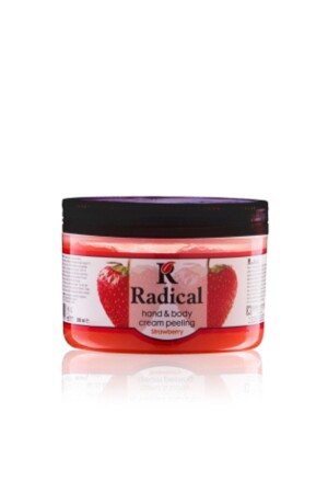 MNZ- Hand& Body Cream Peeling 400 مل من الفراولة من اليد والجسم - Radical