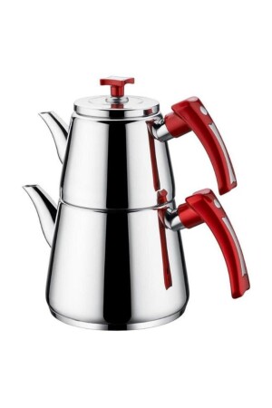 علبة شاي من فولاذ MNZ Hanzade متوسط الحجم علبة شاي EMRINTER41 - İnter