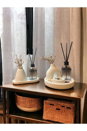 مجموعة ملحقات MNZ مع جهاز تطهير الهواء والوعاء - حامل الشموع والوقوف - Havalı Tasarım