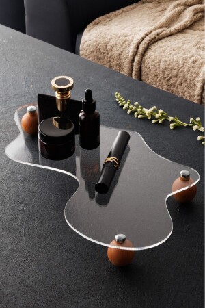 منظمة MNZ-شفافية مع قدم الكرة الخشبية وزرقة الفضة - Hayveys