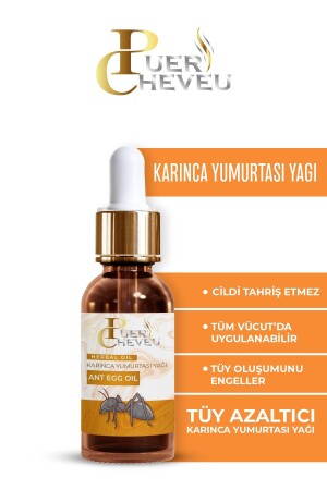 زيت البيض من النمل MNZ- Herbal Hair Reducer Retarder 20 ml مع Dropper - Puer Cheveu