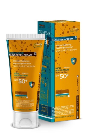 MNZ- High Protection Collagen Anti- Flesh Tone Equalizer SPF 50 لون كريم الشمس للوجه 40 مل 8699691130947 - Piar Genesis