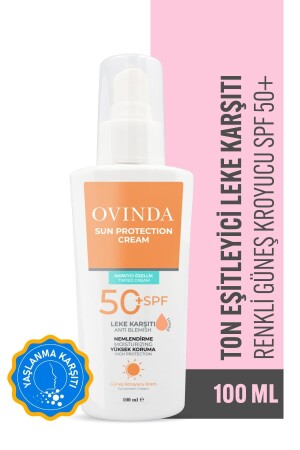MNZ- High Protection مضاد للثغرات و لون الجلد يساوي SPF 50 لون كريم الشمس الملوّن 100 مل - Ovinda