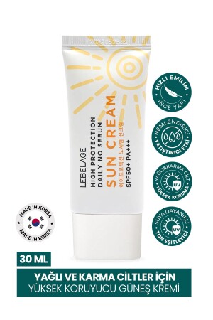 كريم الشمس الحامض من MNZ- High Protective Sun Cream للجلد الزيتية والجمعية لا كريم الشمس الحامض 30 ml Spf50 Pa 8809317114 - LEBELAGE