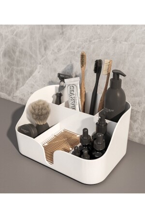 MNZ-أوليفيا مكياج ومستحضرات التجميل الحديثة منظمة صندوق منظمة مجموعة أبيض - Higienox