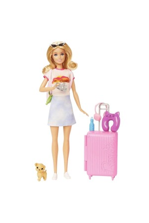 دمية السفر وملحقات MNZ Hjy18 - Barbie
