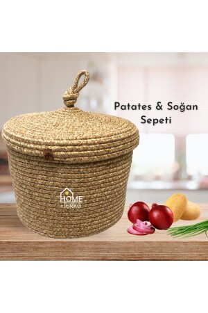 (MNZ) - جوت - ويكر - سلة المطبخ - سلة البطاطس - سلة البصل - سلة المطبخ - سلة الفاكهة - سلة الب - Hometurko