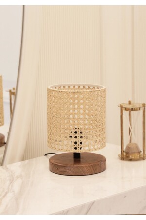 مُصدر مصباح قاعدة خشبية من راتان خاصة مع منظمة 