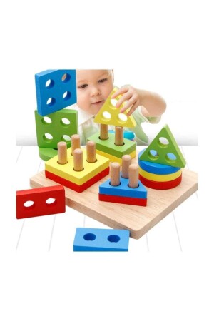 MNZ-عثور على الأشكال الجيميترية وصلة لعبة تعليمية - لعبة تعليمية متعددة اللوحات HYD-106511-3983 - RoseRoi