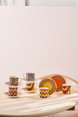 مجموعة كوب قهوة من طراز MNZ- Hypnosis لـ 6 أشخاص 80 ملو 153. 03. 06. 9756 - Karaca