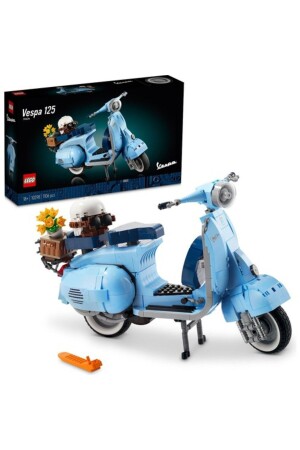 MNZ-® ICONS Vespa 125 10298 - مجموعة مبنى مزخرفة قابلة للتجميع للبالغين (1106 قطعة) - Lego