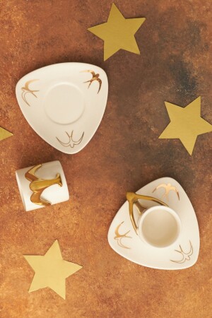 MNZ- Ikon كوب قهوة من البورتسلان مجموعة لشخصين 80 مل 153 03. 06. 6522 - Karaca