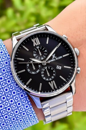 ساعة يد رجال MNZ مع تقويم الصلب القصص الصلب القضية هيماتيت حجر طبيعي سوار هدية Il zmdk1134 - Daniel Klein